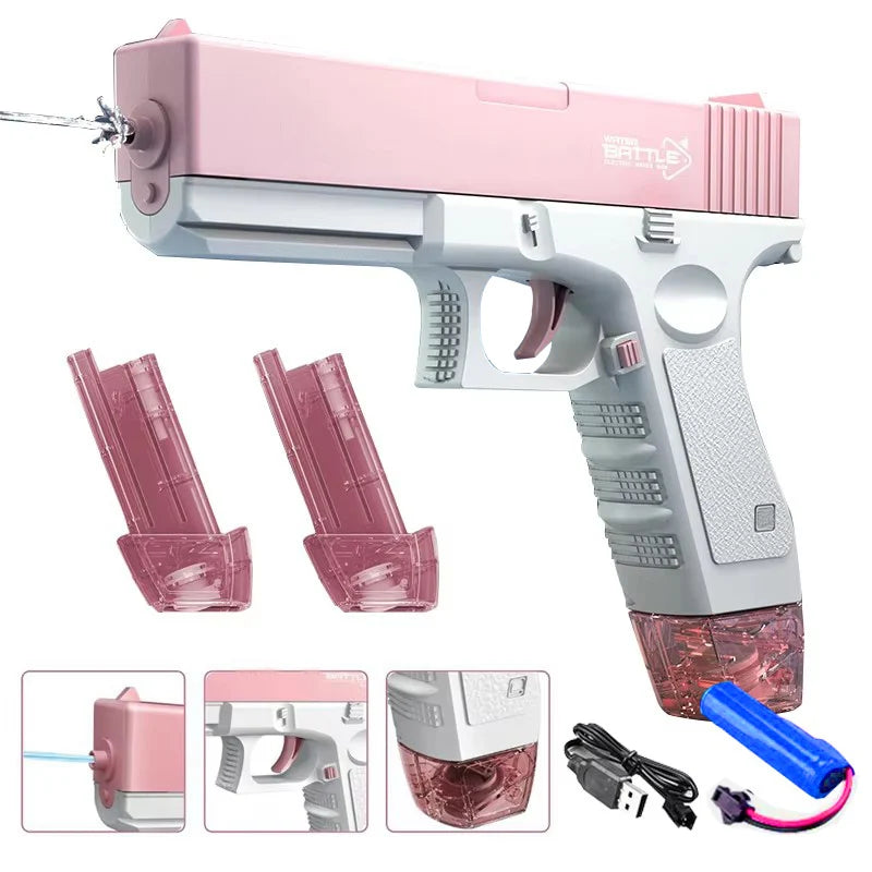 Automatic Electric Water Gun Toy - Portable Burst Water Gun - Kids Outdoor Water Toys