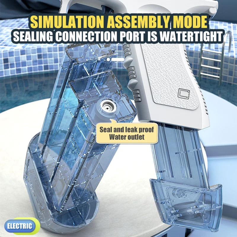 Automatic Electric Water Gun Toy - Portable Burst Water Gun - Kids Outdoor Water Toys